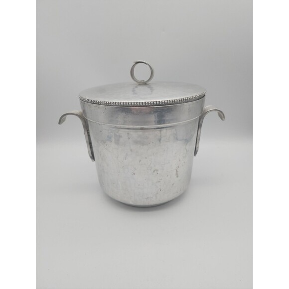 MCM BW Buenilum Hammered Aluminum Ice Bucket Two Handle - Picture 4 of 12